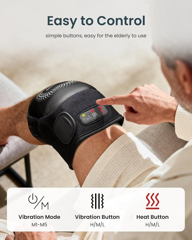 Cordless Knee Massager w/ Graphene Heat Vibration Rechargeable Pain Relief7
