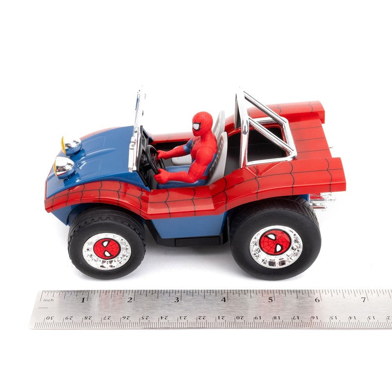 Jada Spider Man Buggy RC with Non Removable Spider Man Figure – 7", Turbo Button1