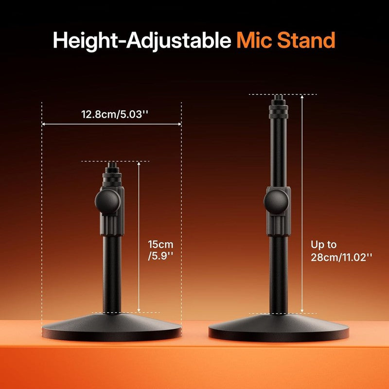 PD200W Hybrid Wireless Podcast Microphone for PC, Dynamic XLR USB Mic with Deskt7