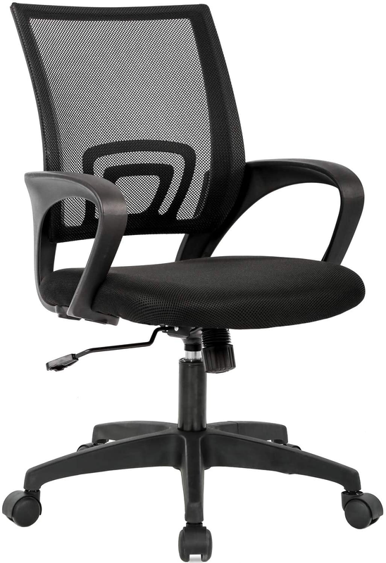 Ergonomic Office Chair Mid Back Swivel Adjustable Black Rolling Desk Chair10