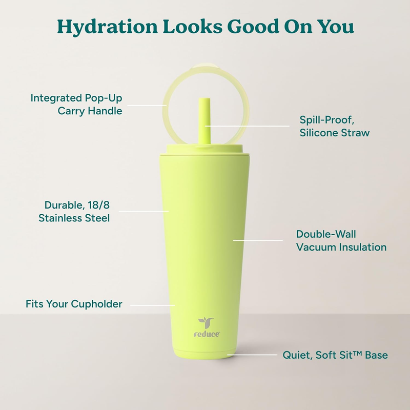 32oz Stainless Insulated Tumbler Spill Proof Flip Lid Cold 32H2