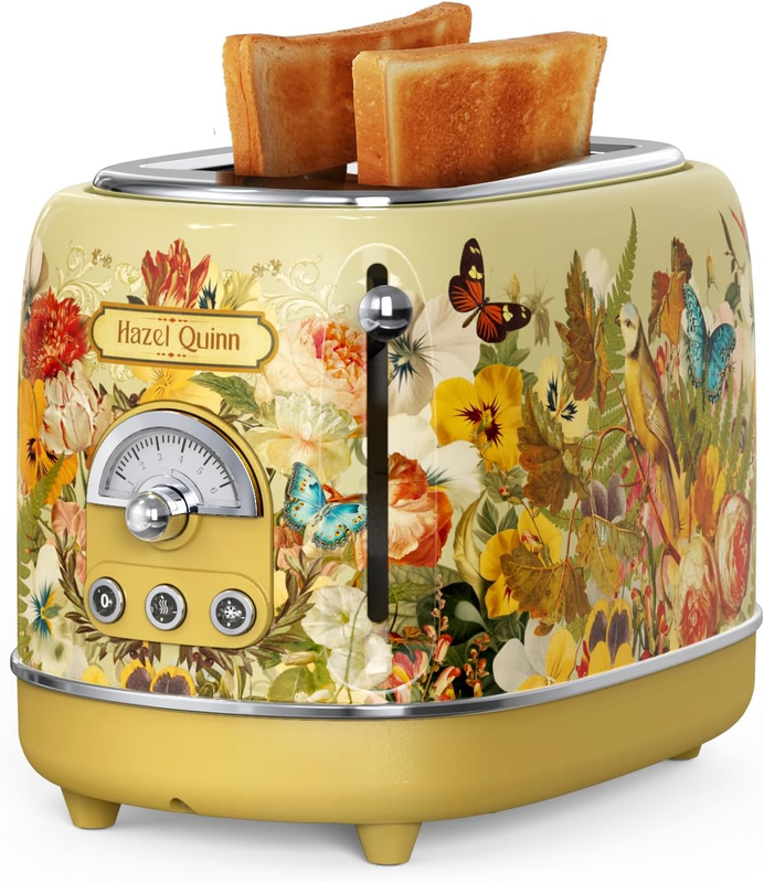 Eduardo Recife 2 Slice Retro Toaster 6 Browning Levels 3 Functions Wide Slots0