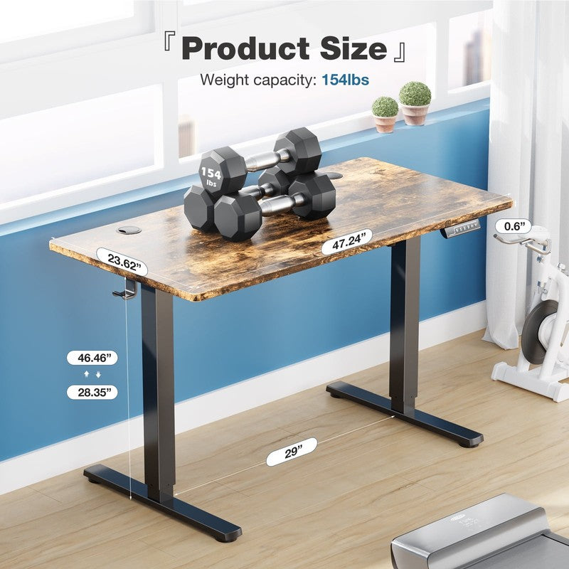 Adjustable Electric Standing Desk 48"x24" with Memory Presets for Home Office5