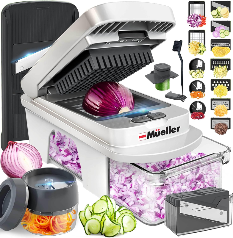 Pro Series 12 Blade Mandoline Slicer – All in One Kitchen Cutter, Dicer, Grater,0