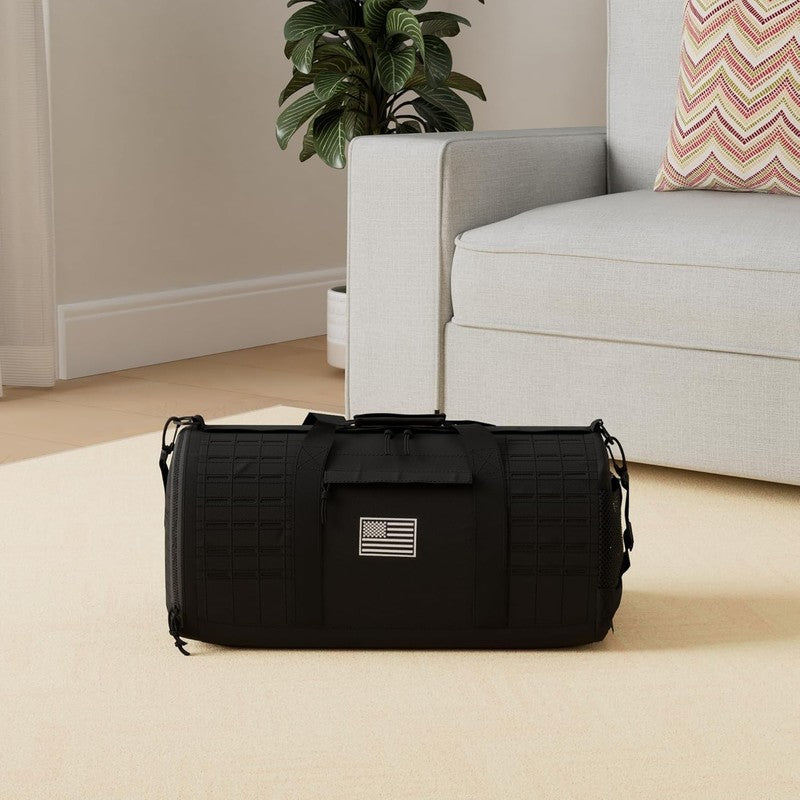 40L Tactical Duffle Bag for Men Gym Sport Travel Weekender Shoe Compartment1