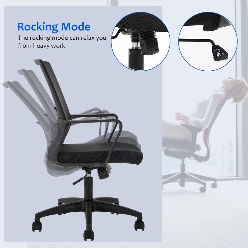 Office Chair Ergonomic Desk Chair Mid Back Mesh Computer Chair Lumbar Support Co6