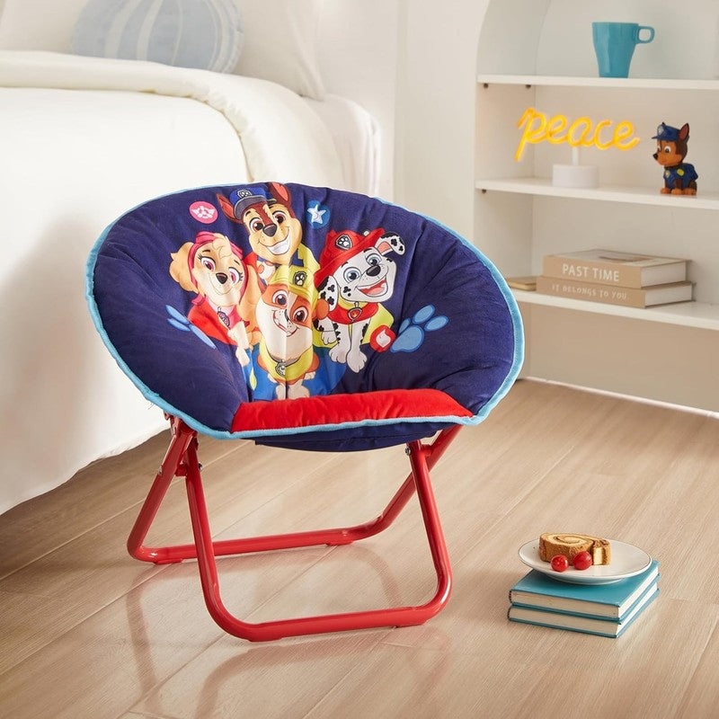 Toddler Saucer Chair 19in Folding Kids Chair Paw Patrol Ages 3+ Portable1