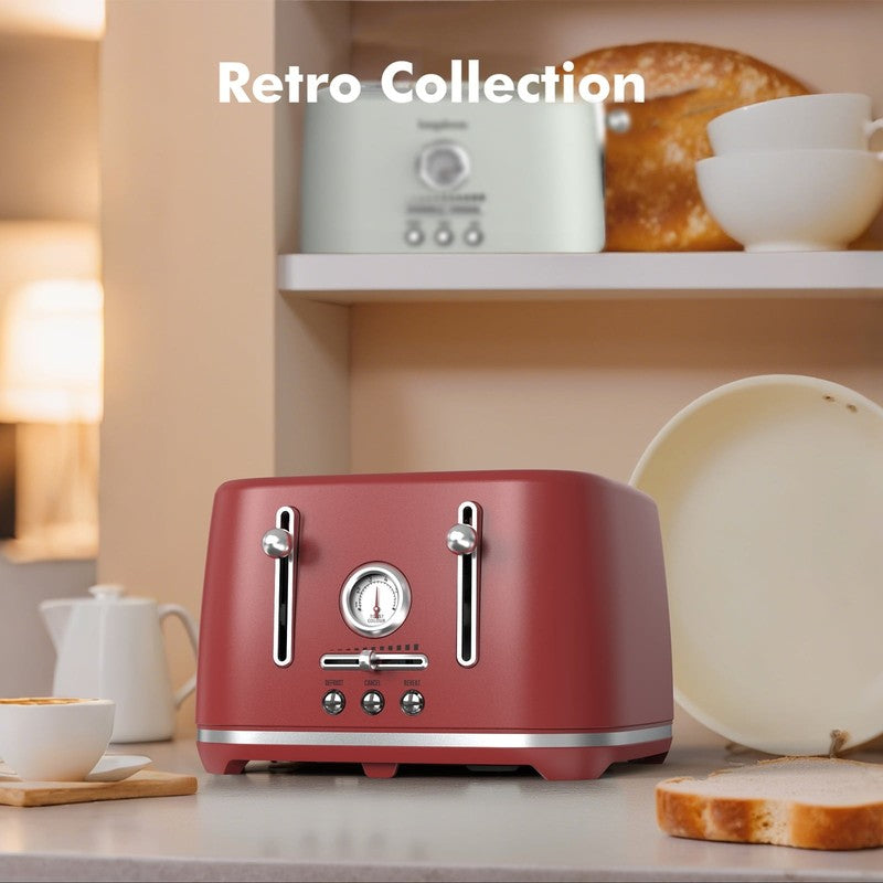4 Slice Toaster, 6 Browning Options, Wide Slots, High Lift Lever, Dual Controls,1