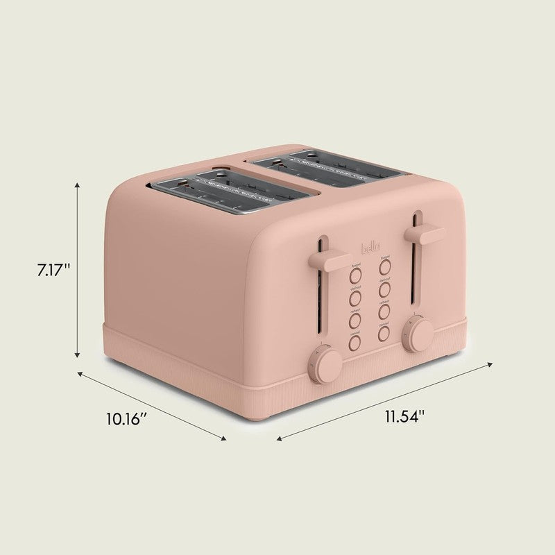4 Slice Toaster 900W 6 Shade Reheat Cancel Anti Jam Auto Shut Off Tray Blossom7