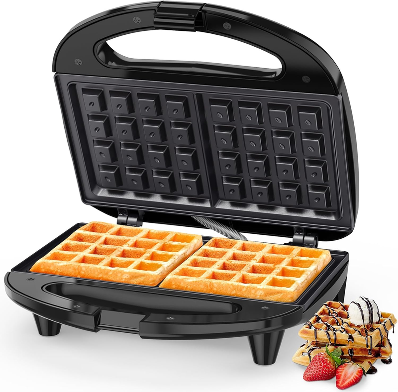 2 Slice Waffle Maker Nonstick Belgian Waffle Iron 750W Breakfast Snack PFOA Free6