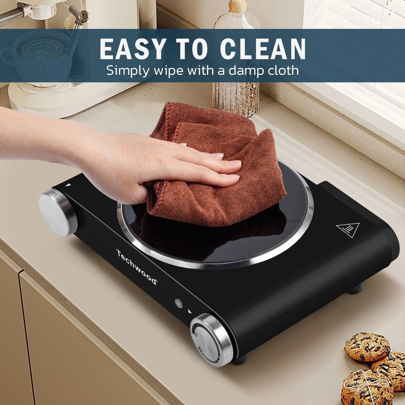 Infrared 7.1” 1 Coil Black Countertop Burner5