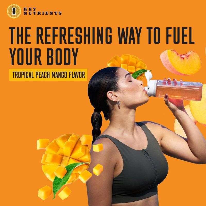 Energy Drink Powder with Electrolytes, Tropical Peach Mango, Sugar-Free4