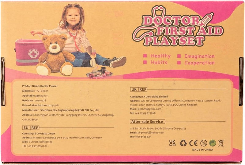 Doctor Kit for Kids Girls, 34 Pcs Kids Doctor Kit for Toddlers 3 5 with Medical 7