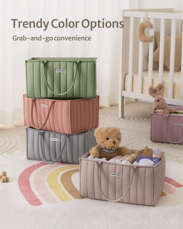 Baby Diaper Caddy Organizer Storage Basket Newborn Essentials Sand7