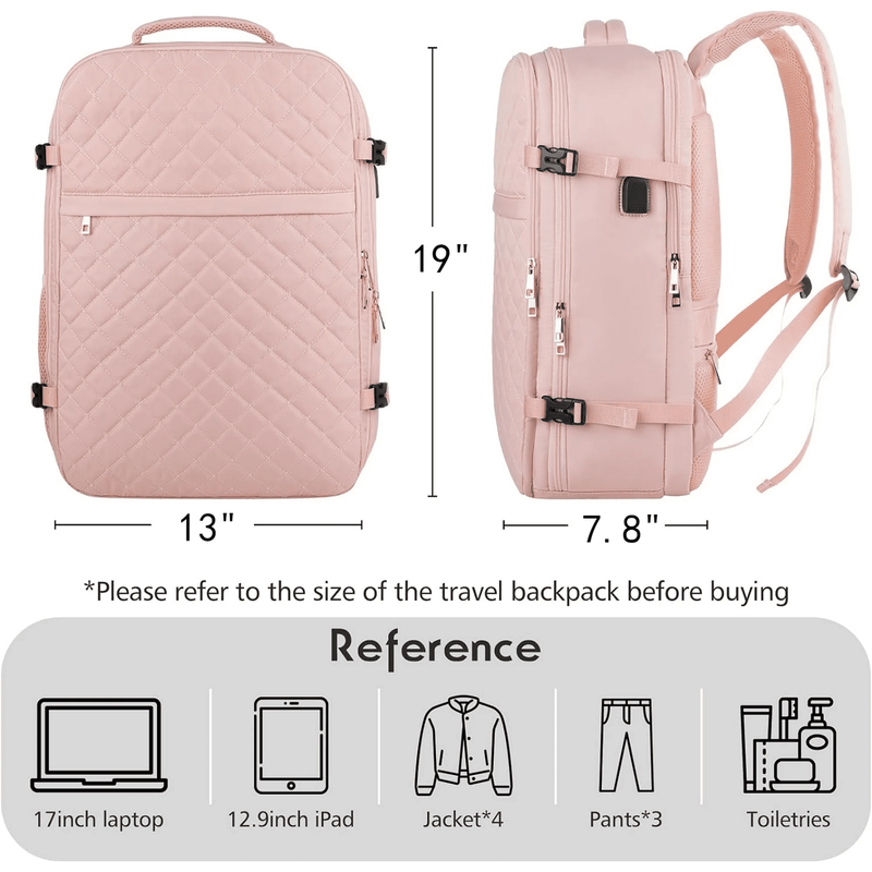 Travel Backpack for Women and Men, 40L Flight Approved Carry on Bag, Water Resis5