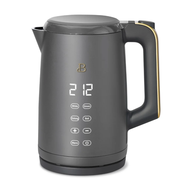 1.7L Electric Kettle 1500W Oyster Gray by Drew Barrymore, One-Touch0