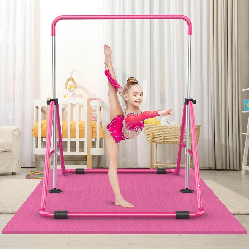 Kids Gymnastic Bars Adjustable Height Folding Training Kip Bar Expandable Home6