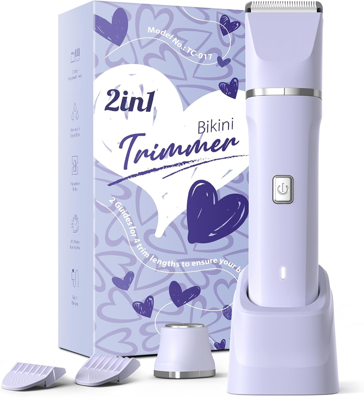 Women's Electric Razor - Wet/Dry Shaver for Legs & Face, No Cuts, Purple9