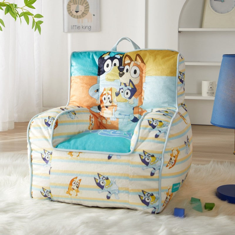Square Beanbag Chair Blue, 18" Inches, Bluey1