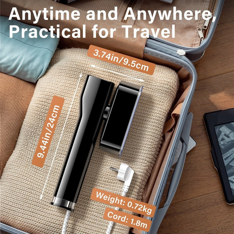 1200W Garment Steamer for Clothes, 25s Heat Up, 3 Levels, Travel & Home Use5