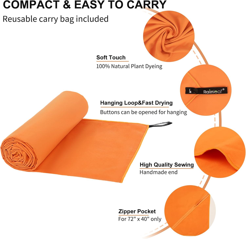 Microfiber Travel Towel Quick Dry Super Absorbent Gym Camping Compact2