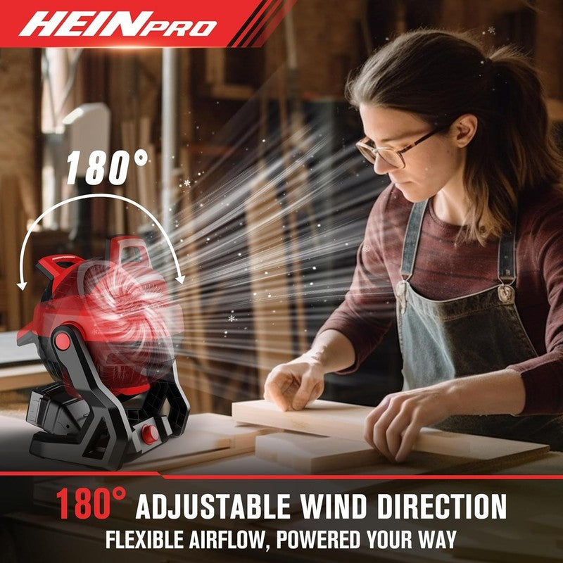 Milwaukee M18 Compatible Battery Fan - 650 CFM, Variable Speed, Low Noise4