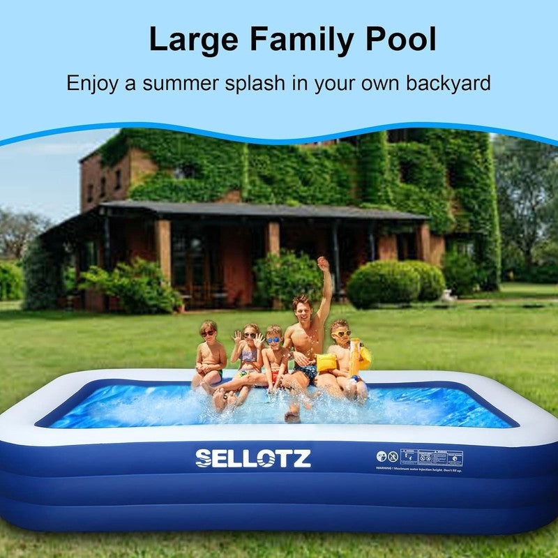 Inflatable Family Pool 120x72 Oversized Thickened Backyard Summer2