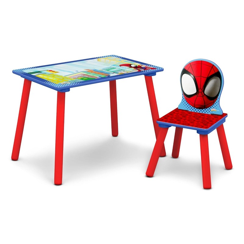 Spidey & His Amazing Friends 3-Piece Toddler Playroom Set Table Chair Toy Box2