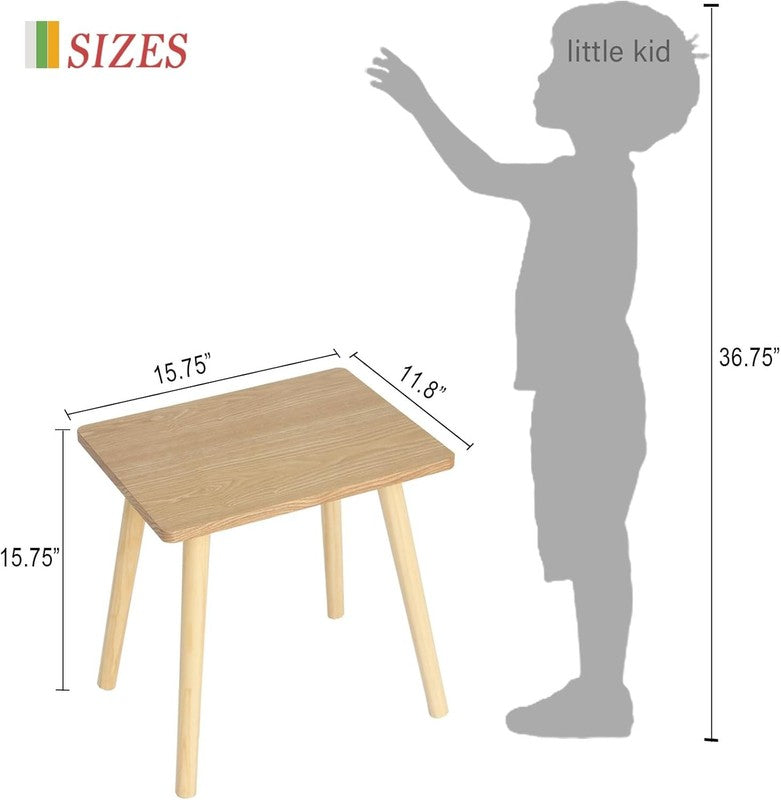 Small Wood Side Table End Table Natural Nightstand for Bedroom Office1