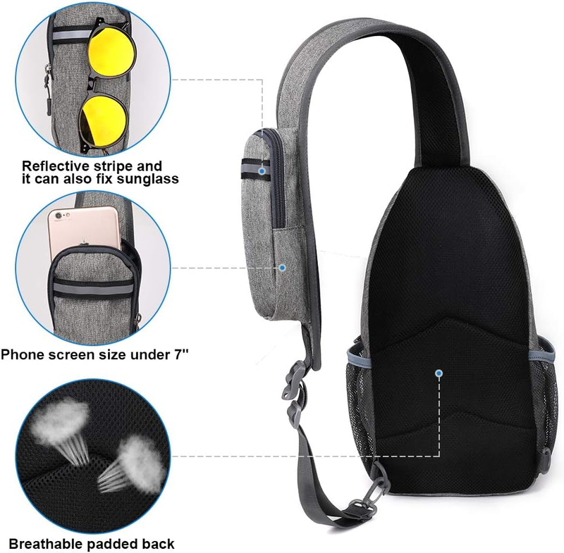 Crossbody Sling Backpack Travel Hiking Chest Bag Daypack5