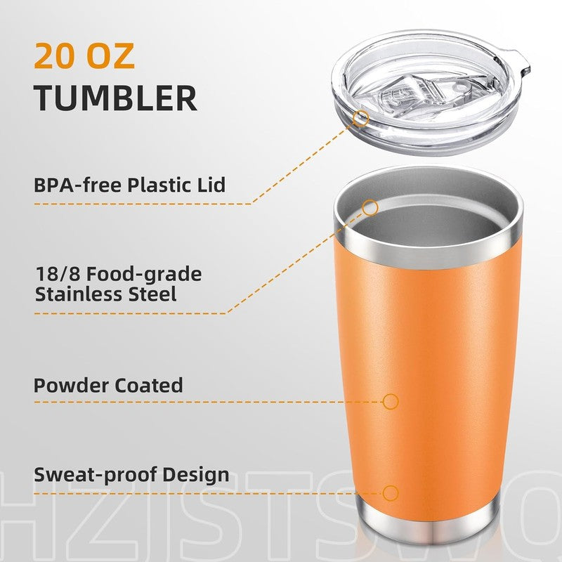 20oz Stainless Steel Tumbler 12 Pack Vacuum Insulated Coffee Cups2
