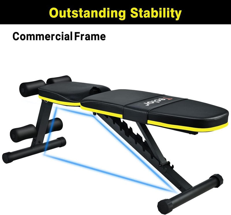 Foldable Adjustable Weight Bench   10 Positions, 700Lbs Capacity for Home Gym7