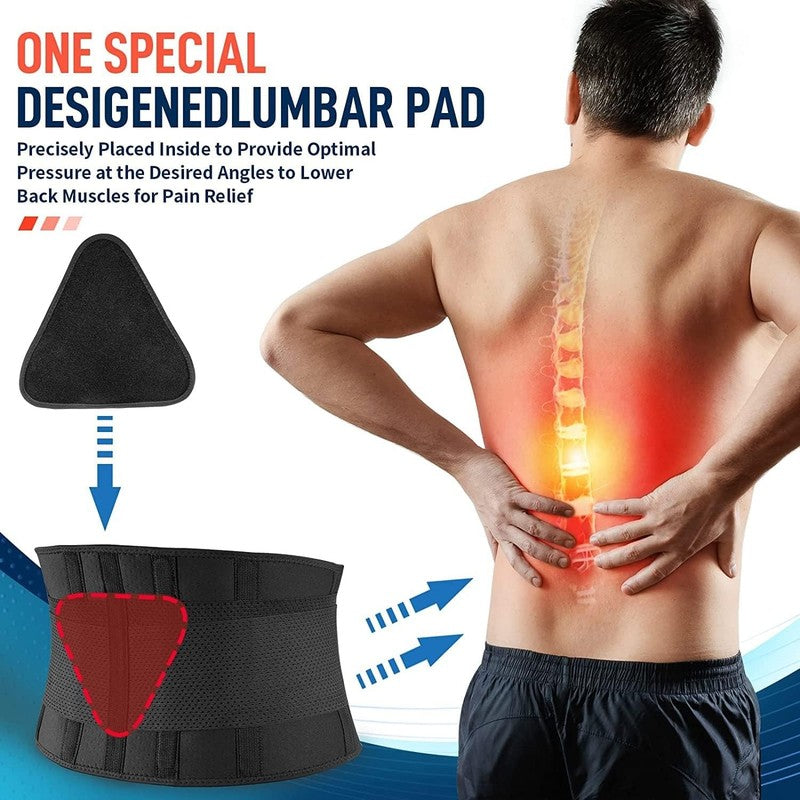Back Brace Support Belt, Adjustable Lumbar Support for Pain, Sciatica, Scoliosis1