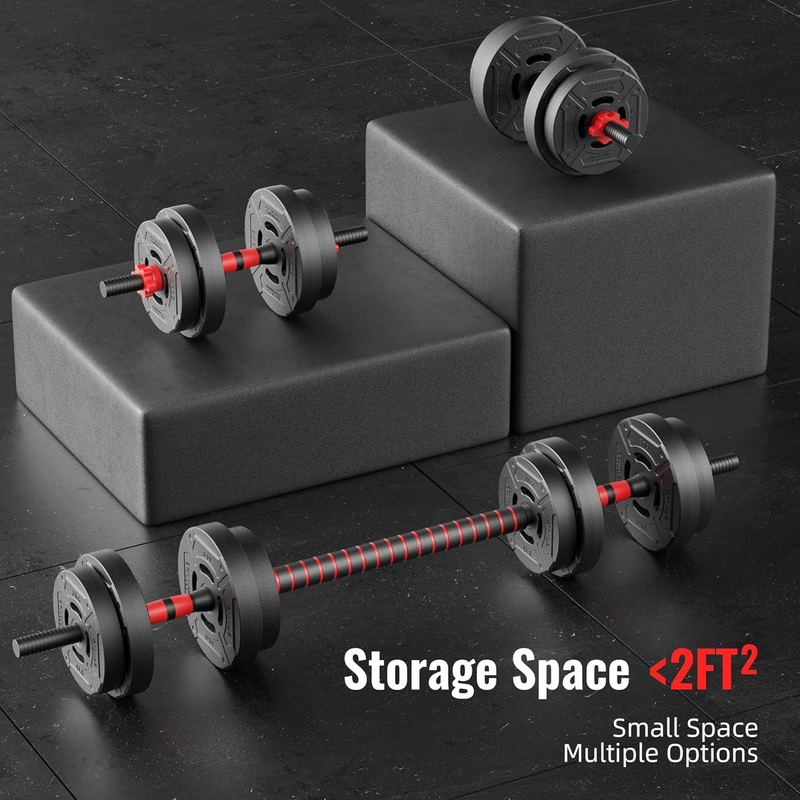 Multi Functional Portable Changeable Dumbbell and Barbell Kettlebell Set with Ad3