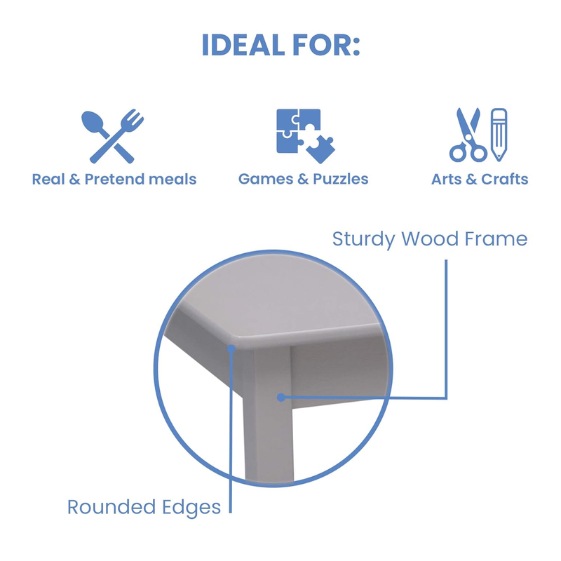 Mysize Kids Wood Table and Chair Set (2 Chairs Included)   Ideal for Arts & Craf3