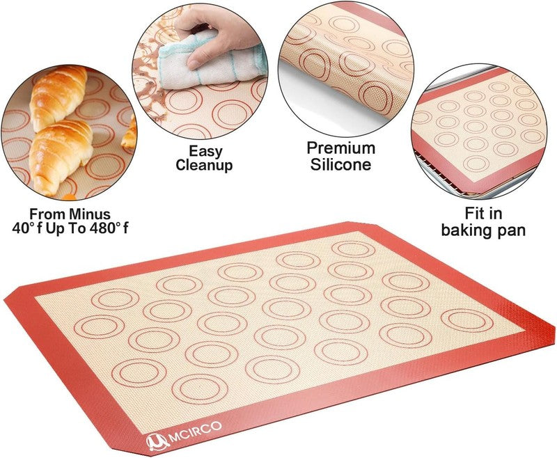 Stainless Steel Baking Sheet Tray Cooling Rack with Silicone Baking Mat Set, Coo4