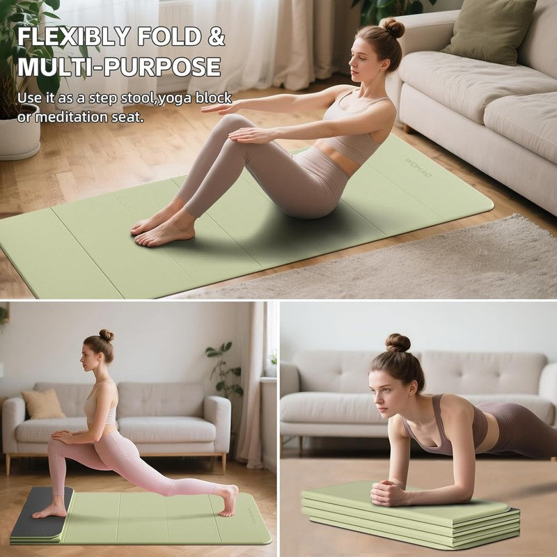 7 Fold Yoga Mat 70"X24"   1/2 Inch Thick Folding Exercise Mat, Compact Non Slip 5