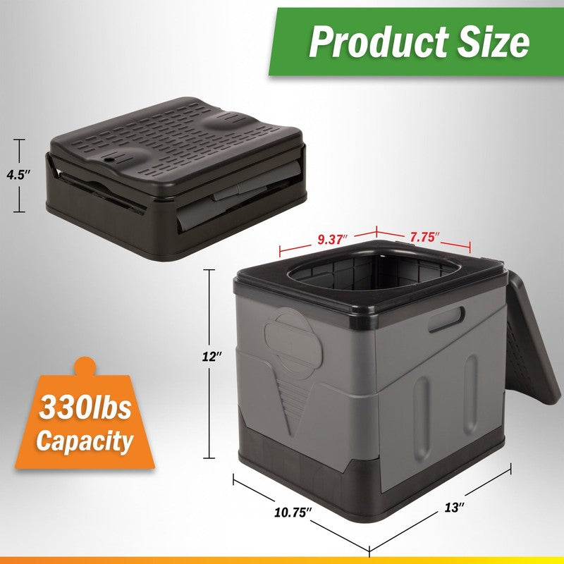 Outdoors Portable Toilet for Adults, 330Lb Capacity Camping Toilet4