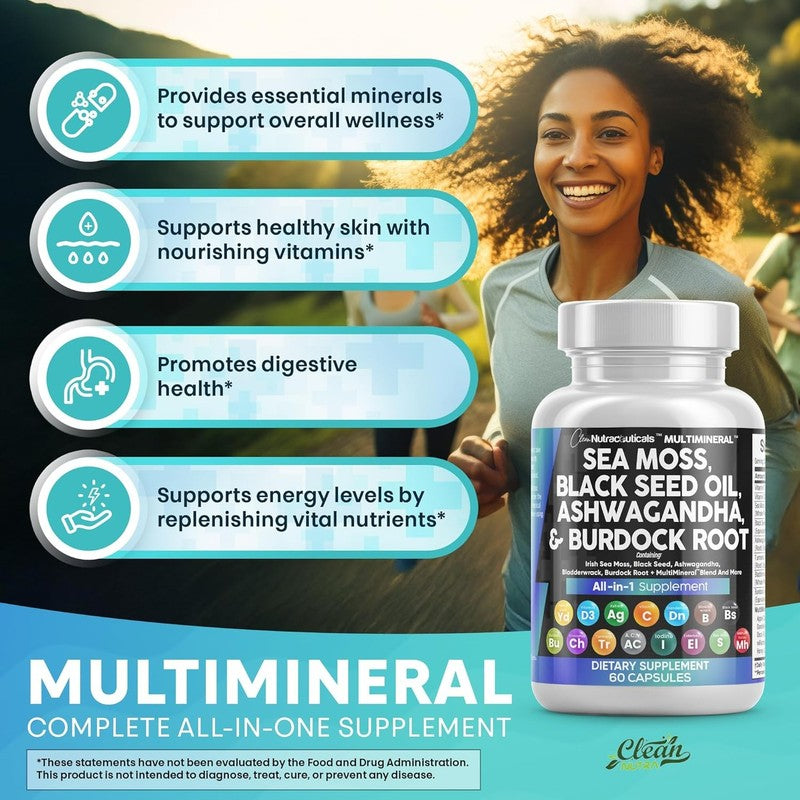 Sea Moss & Black Seed Oil with Turmeric, Ashwagandha, Elderberry & More4