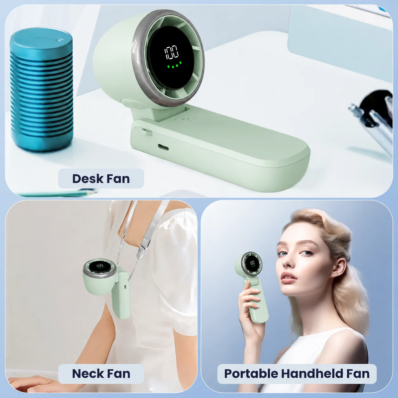 Portable Fan, 100 Speeds 3 in 1 Handheld Mini Desk Fan for Travel Sport Outdoor5