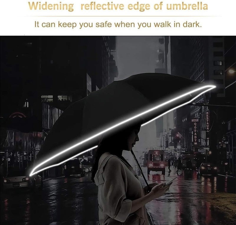 Inverted Umbrella   Large Windproof for Rain & Sun, Compact Reverse with Reflect1