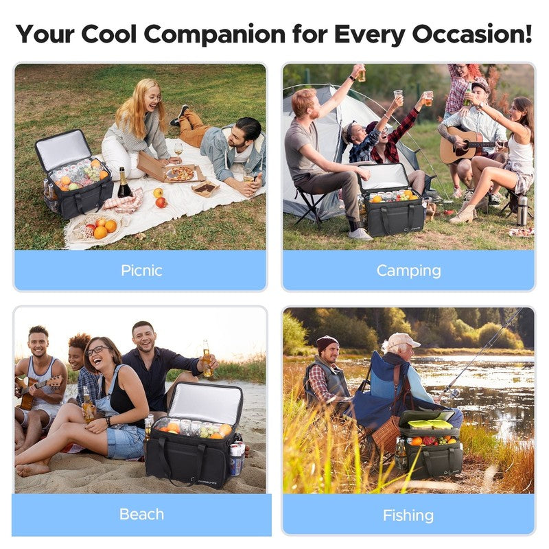 Leakproof 2 in 1 Soft Cooler Bag for 48 Cans   Perfect for Camping & Beach7