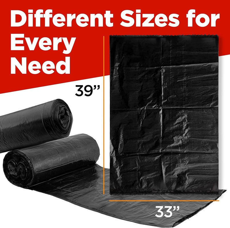30-33 Gal Heavy Duty Trash Bags 32x38" Black 250 Count Made in USA3