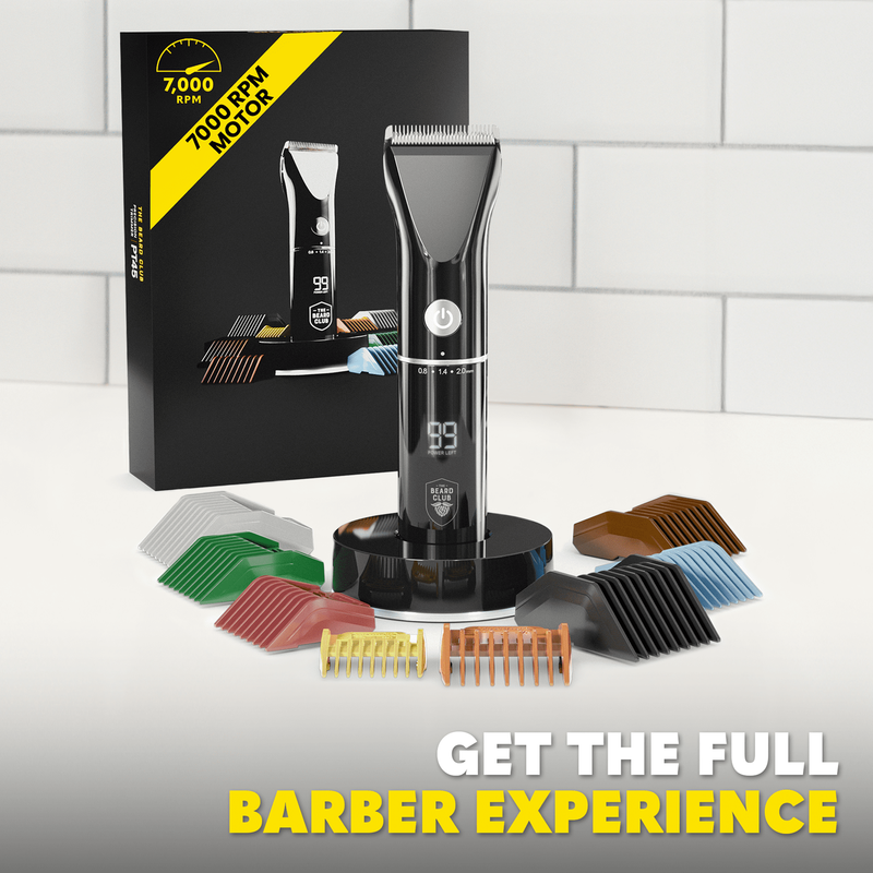 Precision Beard Trimmer for Men, 8 Guides with 45 Trim Settings Travel Barber Tr4