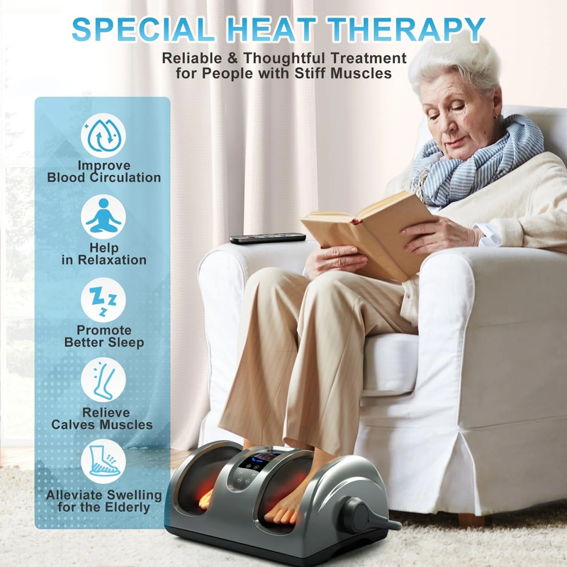 Shiatsu Foot Massager with Heat: FSA HSA Eligible Foot Massager for Neuropathy, 3