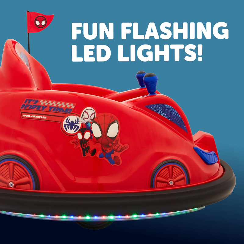 6V Marvel Spidey Bumper Car Ride on Toy, by4