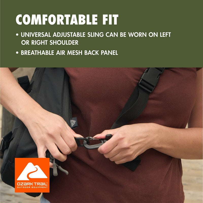9L Unisex Adult/Teen Sling Pack Polyester Messenger Bag, Taupe2