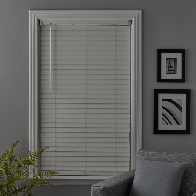 2" Cordless Faux Wood Horizontal Blinds, Antique White, 23" W X 64" L1