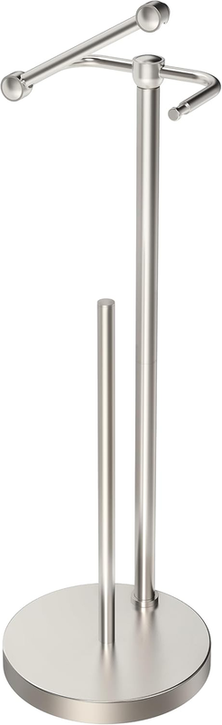 Toilet Paper Holder Stand, Post Pivoting Design Free Standing Toilet Paper Holde6