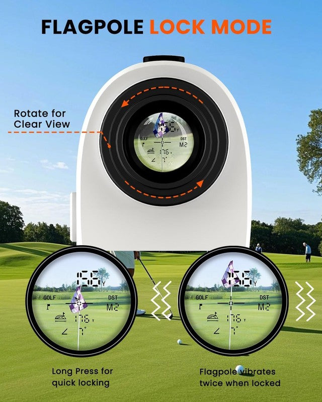 Golf Rangefinder 1200Yds Slope Flag Lock Vibration 7X USB C Rechargeable3